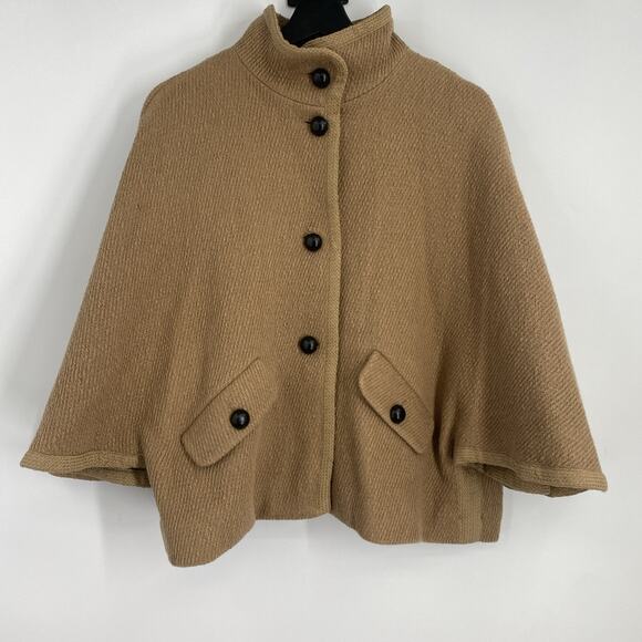 Ba&SH Cape Villy Butterfly Sleeves Coat Women’s Size 2 Quiet Luxury Edgy $550 - Picture 1 of 10